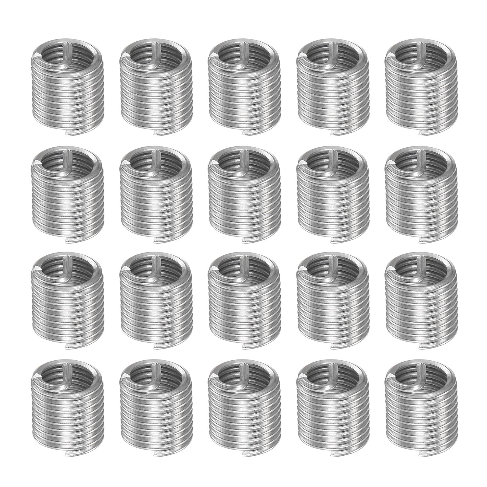 Unique Bargains 304 Stainless Steel Helical Wire Threaded Sleeve M5 x 0.8 2D
