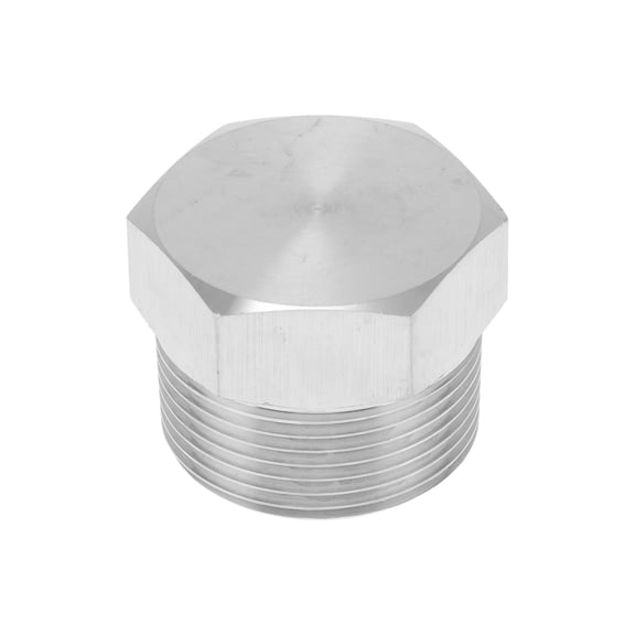 Unique Bargains 304 Stainless Steel Pipe Fittings 1-1/4"NPT Hexagonal threaded pipe plug connector 1 Pc