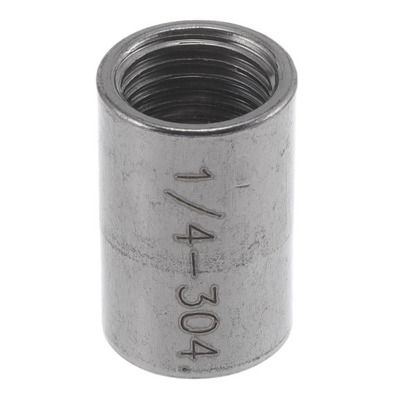 Unique Bargains 304 Stainless Steel Pipe Fittings 1/4"BSPT Female Pipe Coupler Connector 1 Pc