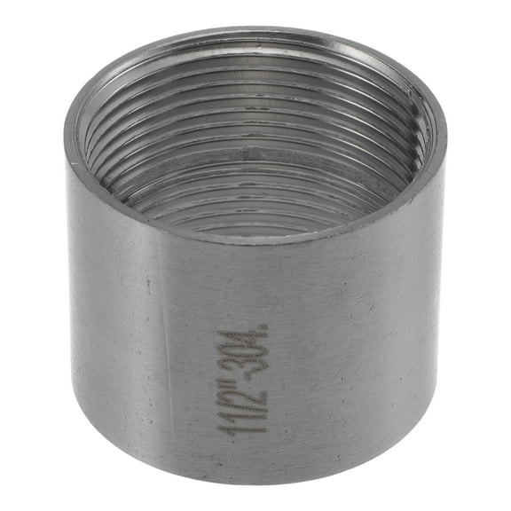 Unique Bargains 304 Stainless Steel Pipe Fittings 1.5" BSPT Female Pipe Coupler Connector 1 Pc