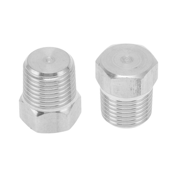Unique Bargains 304 Stainless Steel Pipe Fittings 1/8"NPT Hexagonal threaded pipe plug connector 2 Pcs