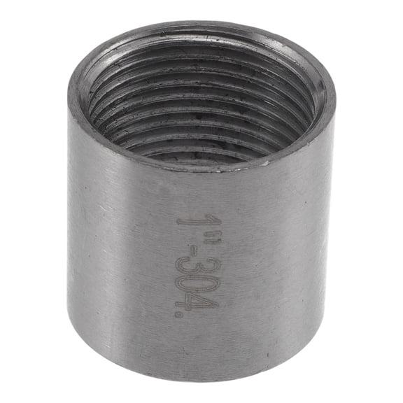 Unique Bargains 304 Stainless Steel Pipe Fittings 1" BSPT Female Pipe Coupler Connector 1 Pc