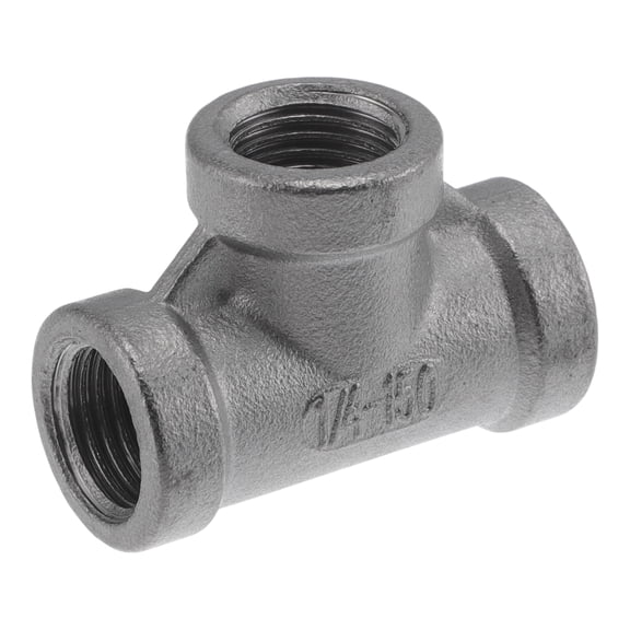 Unique Bargains 304 Stainless Steel Pipe Fittings 1/4"BSPT T Shaped 3 Way Cast Adapter 1 Pc