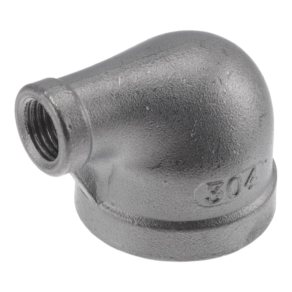 Unique Bargains 304 Stainless Steel Pipe Fittings 1"x1/4"BSPT Female 90 Degree Tube Cast 1 Pc