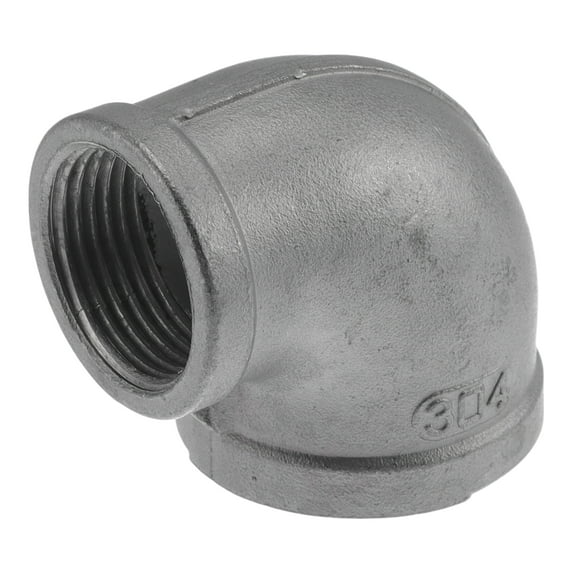 Unique Bargains 304 Stainless Steel Pipe Fittings 1"x3/4"BSPT Female 90 Degree Tube Cast 1 Pc