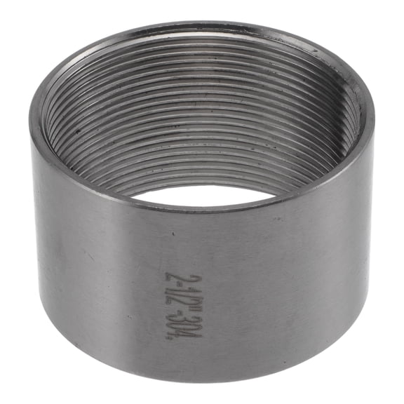 Unique Bargains 304 Stainless Steel Pipe Fittings 2.5" BSPT Female Pipe Coupler Connector 1 Pc
