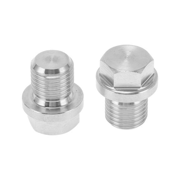 Unique Bargains 304 Stainless Steel Pipe Fittings M12x1.25 Hexagonal flange plug 2 Pcs