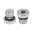 thumbnail image 1 of Unique Bargains 304 Stainless Steel Pipe Fittings M12x1 Internal Hexagon Plug 43/64" Length 2 Pcs, 1 of 7