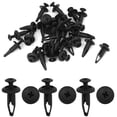 thumbnail image 1 of Unique Bargains 30Pcs Van Truck Car 6.3mm Door Panel Black Plastic Rivets Retainer Clips for Car, 1 of 2