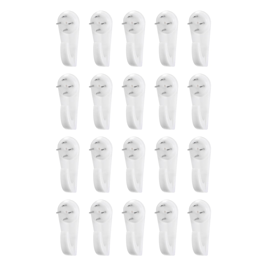 Unique Bargains 30lbs Non-Trace Hanger 50x21mm Non-mark Photo Frame Hooks 20Pack