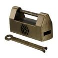 thumbnail image 1 of Unique Bargains 30mm Body Width Padlock Chinese Old Style Zinc Alloy Brass Plated, 1 of 4