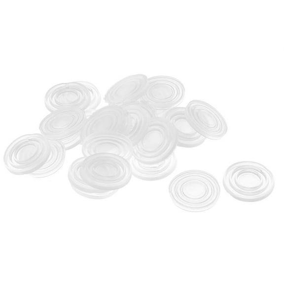 Unique Bargains 30pcs 24x3mm Round Clear Plastic Non-slip Glass Table Dash Mat Pad Cushion