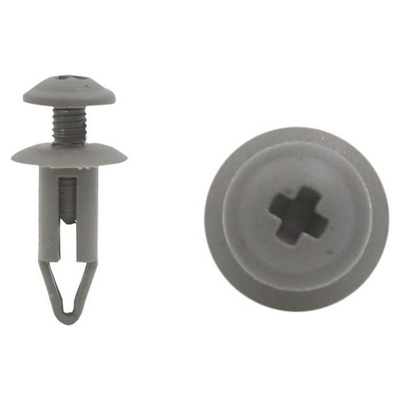Unique Bargains 30pcs 6mm Hole 13mm Head Car Plastic Trim Door Panel Retainer Clips Rivet Gray