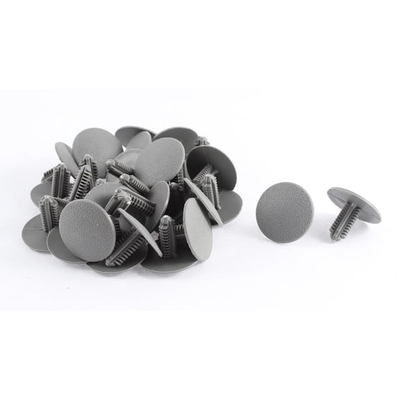 Unique Bargains 30pcs 7.5mm Hole Dia Gray Car Auto Fairing Trim Plastic Screw Fit Rivet Clips
