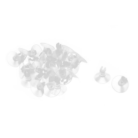 Unique Bargains 30pcs Aquarium Fish Tank Air Hose Tubing Pipe Holder Suction Cup Clips Clear