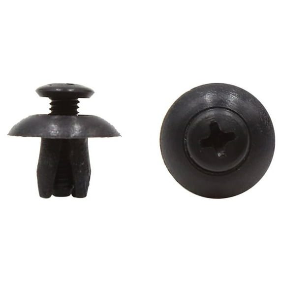 Unique Bargains 30pcs Black Plastic Rivets Fastener Retainer Push Type Clips Fit for 7mm Hole