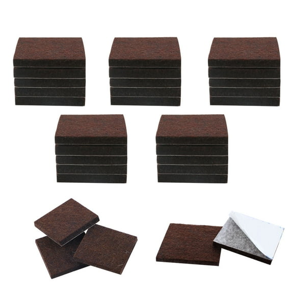 Unique Bargains 30pcs Self-Adhesive Anti-Slip Anti-scratch Felt Furniture Pads Square 3/4" Floor Protector