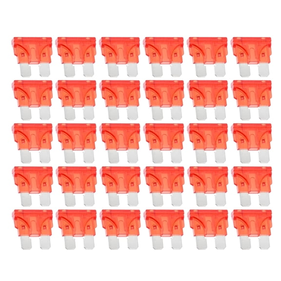 Unique Bargains 30pcs Standard Blade Style Fuses 10A Blade Style Fuses for Automotive Car Boat Truck SUV RV