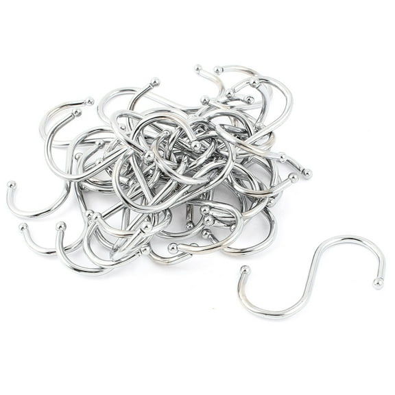 Unique Bargains 30pcs Utility Collection Hooks Stainless Steel S Shape Hooks Hangers