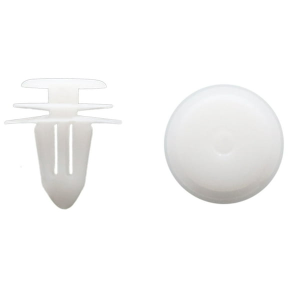Unique Bargains 30pcs White Plastic Rivets Fastener Retainer Push Type Clips Fit for 9mm Hole