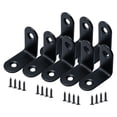 thumbnail image 1 of Unique Bargains 30x30mm Right Angle Brackets Stainless Steel L Shaped Angle Brackets Corner Braces Support with Screws, 8pcs, 1 of 6