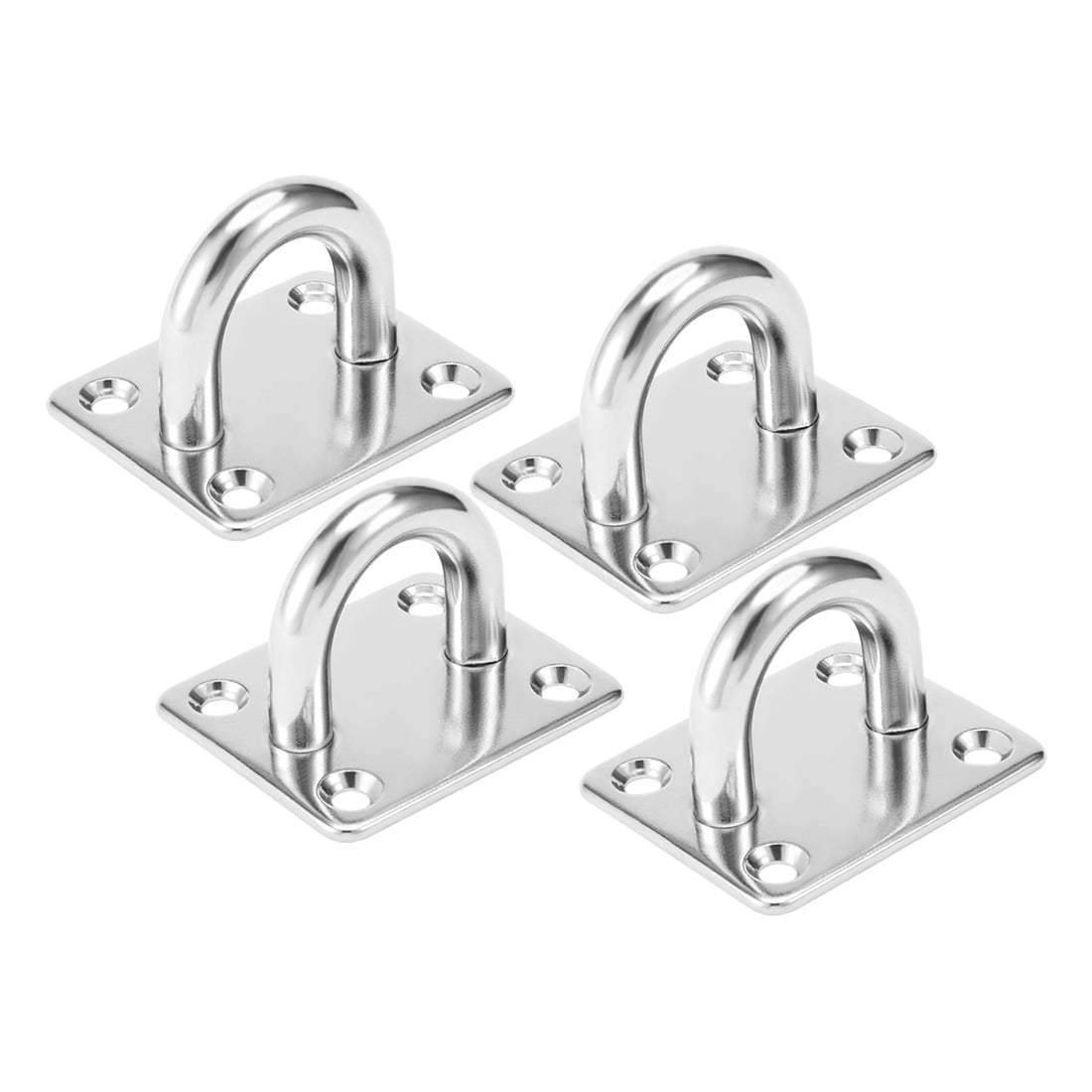 Unique Bargains 316 Stainless Steel 10mm Thick Ring Square Sail Shade Pad Eye Plate