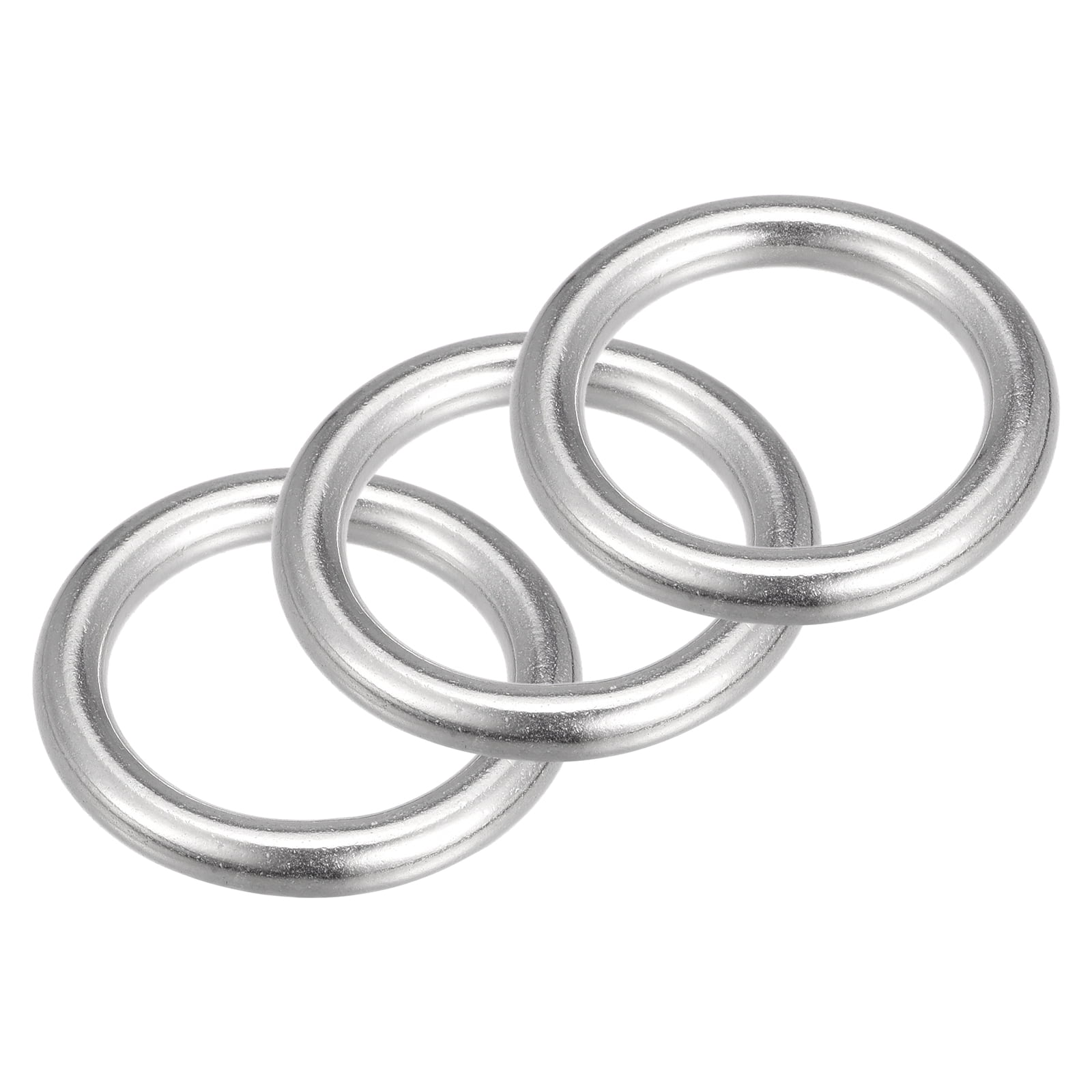Unique Bargains 316 Stainless Steel Durable Hardware Welded O-Rings 30x6mm