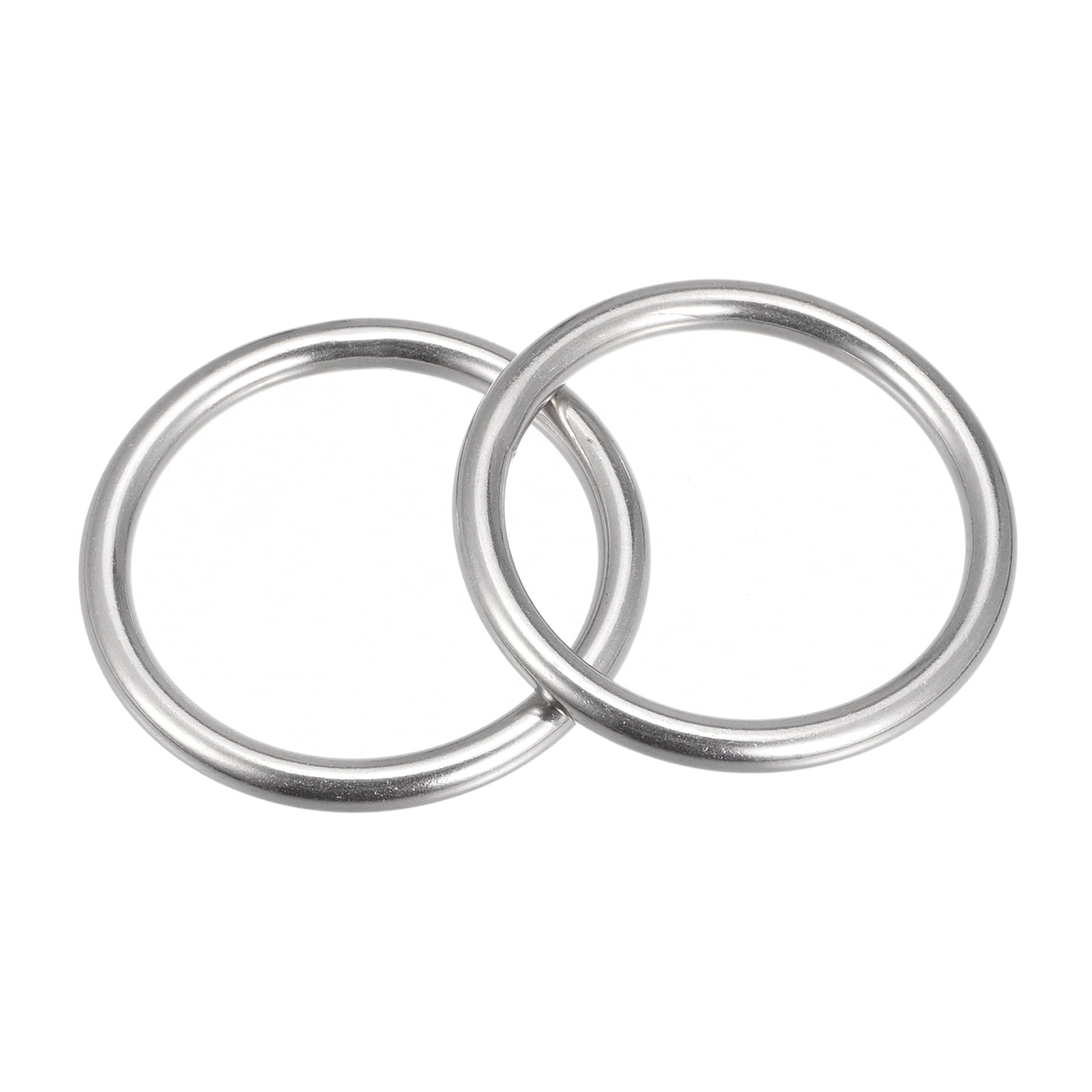 Unique Bargains 316 Stainless Steel Round Ring for Hanging and Rigging Applications 50x6mm