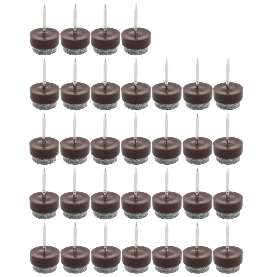 Unique Bargains 32Pcs Home Furniture Feet Protector Felt Pad Nails 0.5"