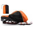 thumbnail image 1 of Unique Bargains 330x130x122cm Snowmobile Cover Indoor Outdoor Waterproof Trailerable Snowsled Cover Black Orange, 1 of 5