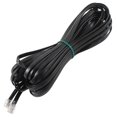 thumbnail image 1 of Unique Bargains 33Ft Length 6P6C RJ11 Telephone Extension Fax Modem Cable Line Black, 1 of 2