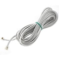 thumbnail image 1 of Unique Bargains 33Ft Length 6P6C RJ11 Telephone Extension Fax Modem Cable Line White, 1 of 2
