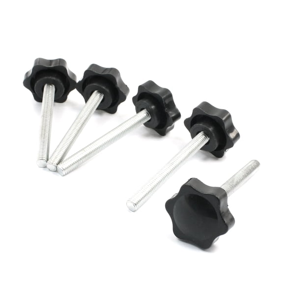 Unique Bargains 33mm Head Dia M8 Male Thread Screw on Type Clamping Knob 5 Pcs