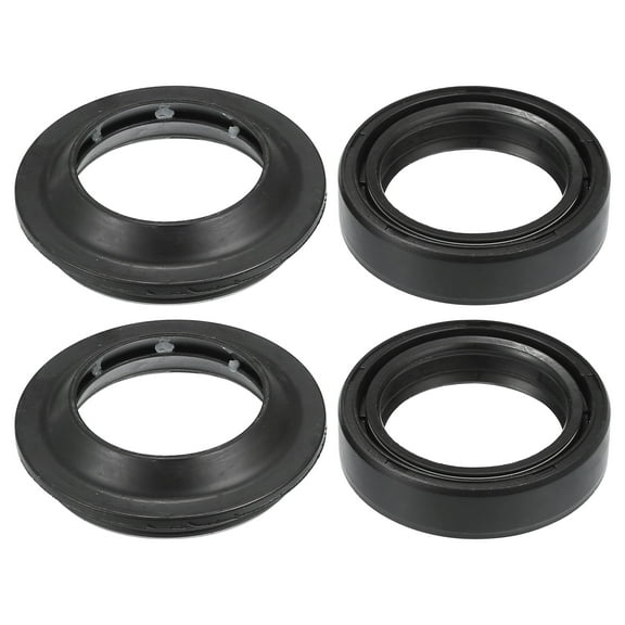 Unique Bargains 33mmx46mmx11mm Motorcycle Front Fork Shock Oil Seal and Dust Seal Set for Kawasaki KX 65 2000-2018 Black