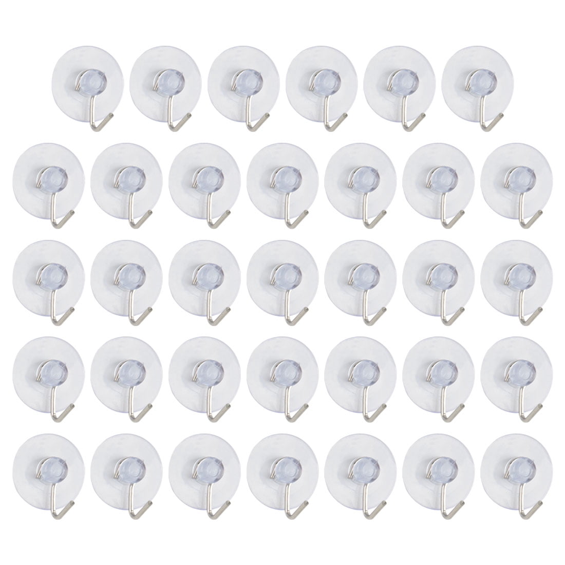 Unique Bargains 34pcs Suction Cup Hooks 1 Inch Diameter Wall Hook Removable Kitchen Holder