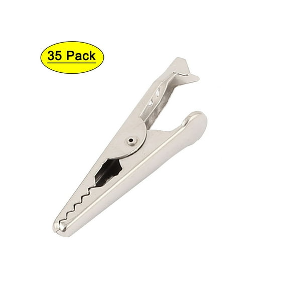 Unique Bargains 35 Pcs Non Insulated Test Alligator Clip Electrical Wire Clamp Connector