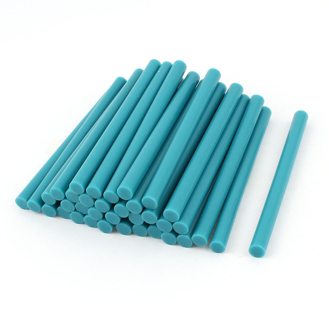 Unique Bargains 35 Pieces Teal Blue Hot Melt Glue Adhesive Sticks 7mm x