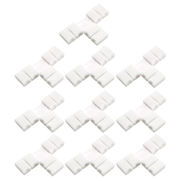 Unique Bargains 3528 Led Strip Connector T Shape 2 Pin 0.31" Width 10pcs
