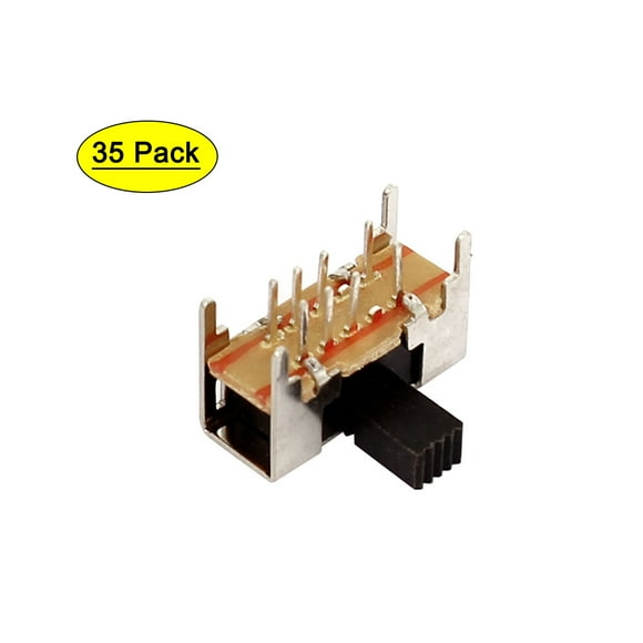 Unique Bargains 35Pcs 8 Pin 3 Position 2P3T PCB Panel Mount Latching Slide Switch