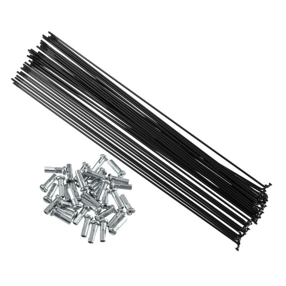 Unique Bargains 36 Pcs Bicycle Steel Spokes 14G Bike Spoke 255mm Length with Nipples for Most Bicycle