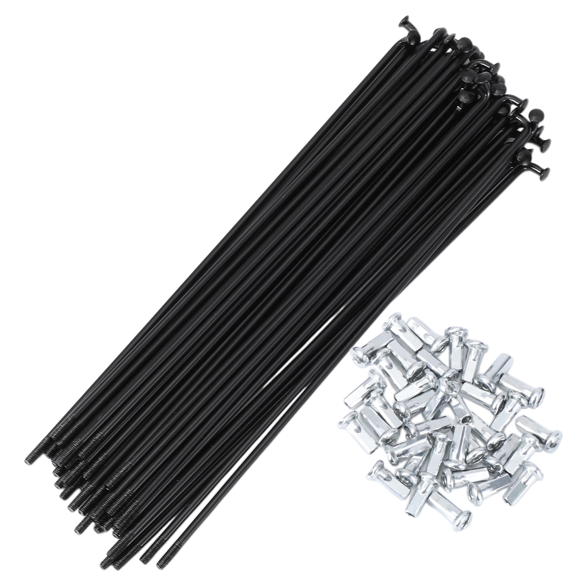 Unique Bargains 36 Set 12G Bicycle Spoke 12G Bike Wheel Spokes 45 Steel Black-165mm