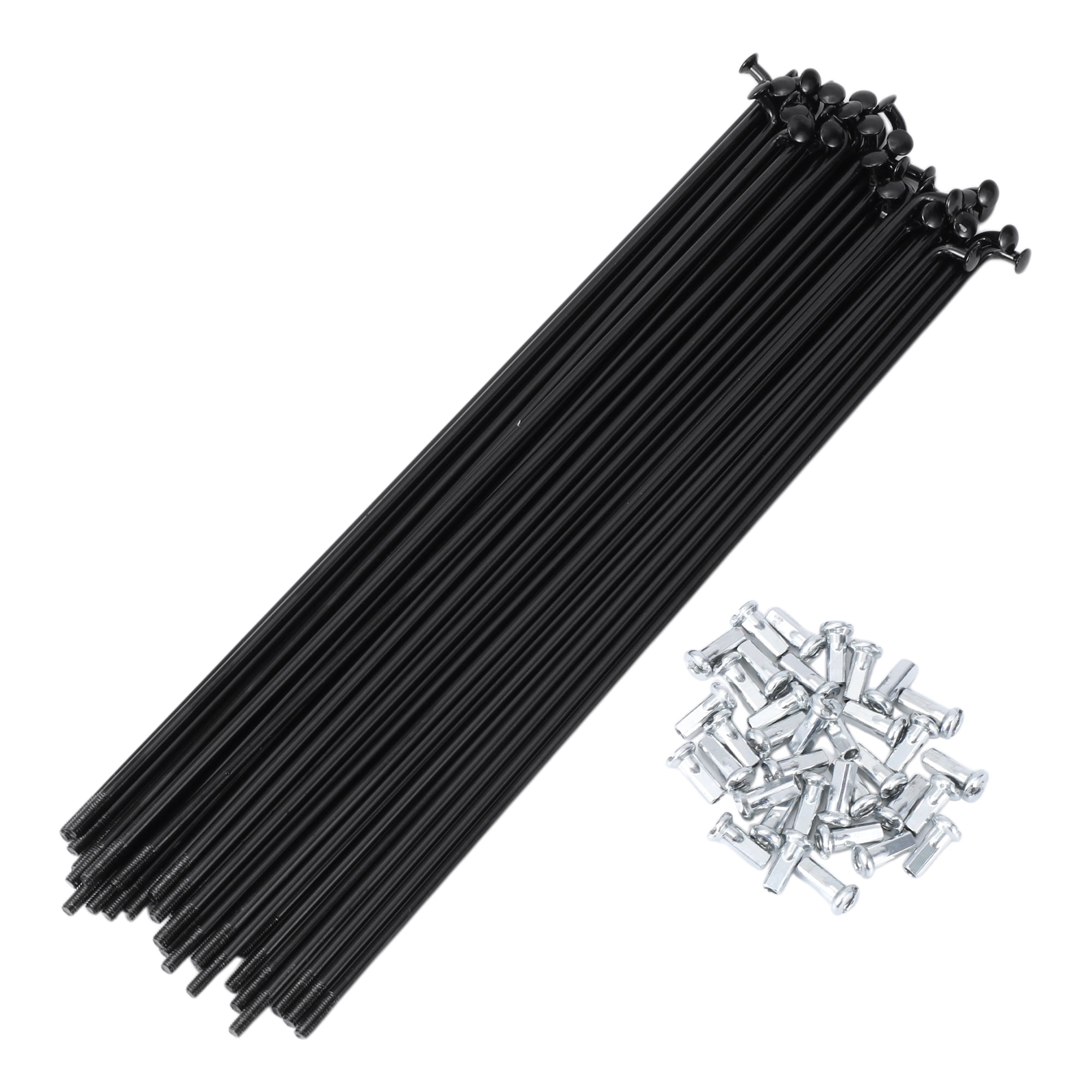 Unique Bargains 36 Set 12G Bicycle Spoke 12G Bike Wheel Spokes 45 Steel Black-193mm