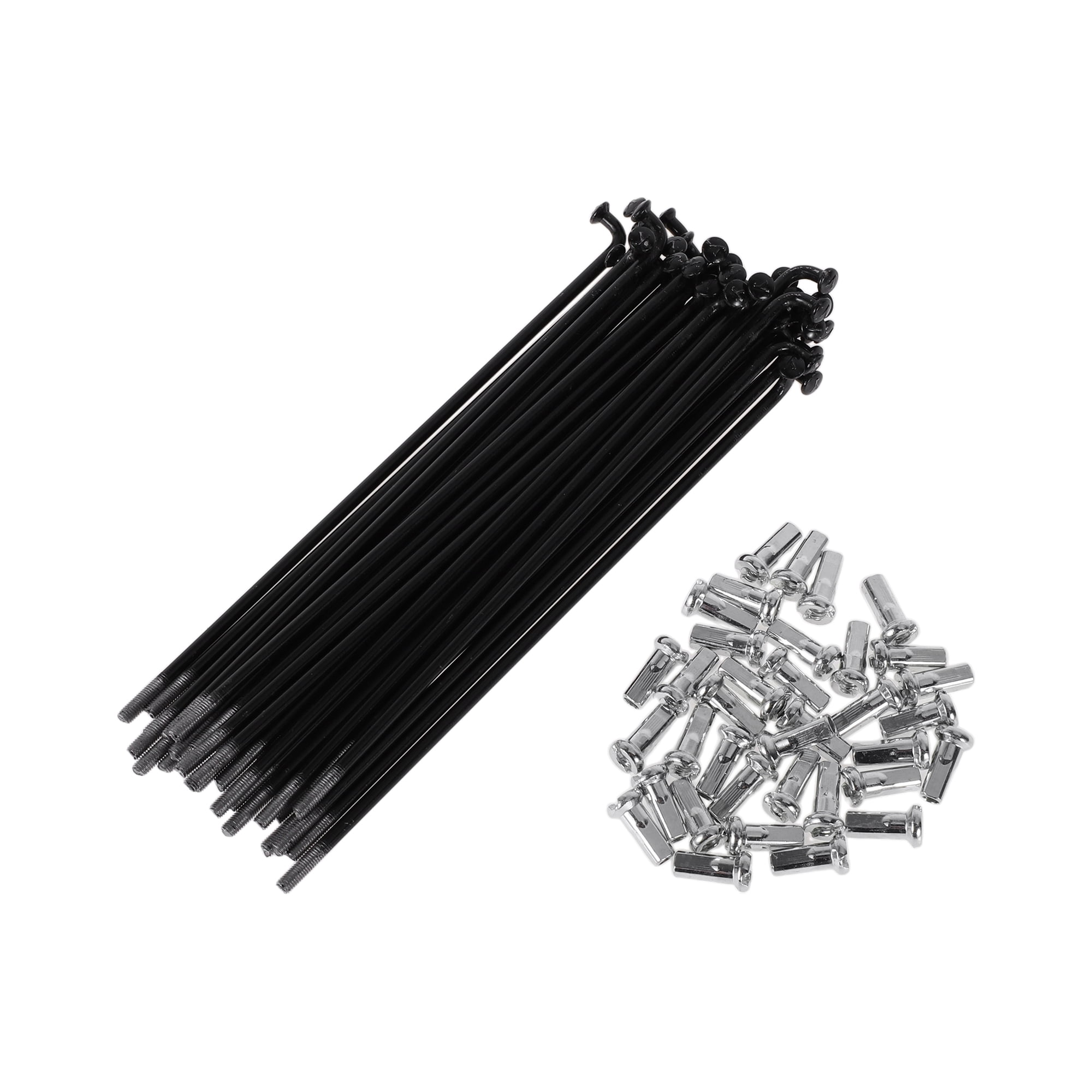Unique Bargains 36 Set 12G Bicycle Spokes 12G Bike Wheel Spokes 45 Steel Black-127mm
