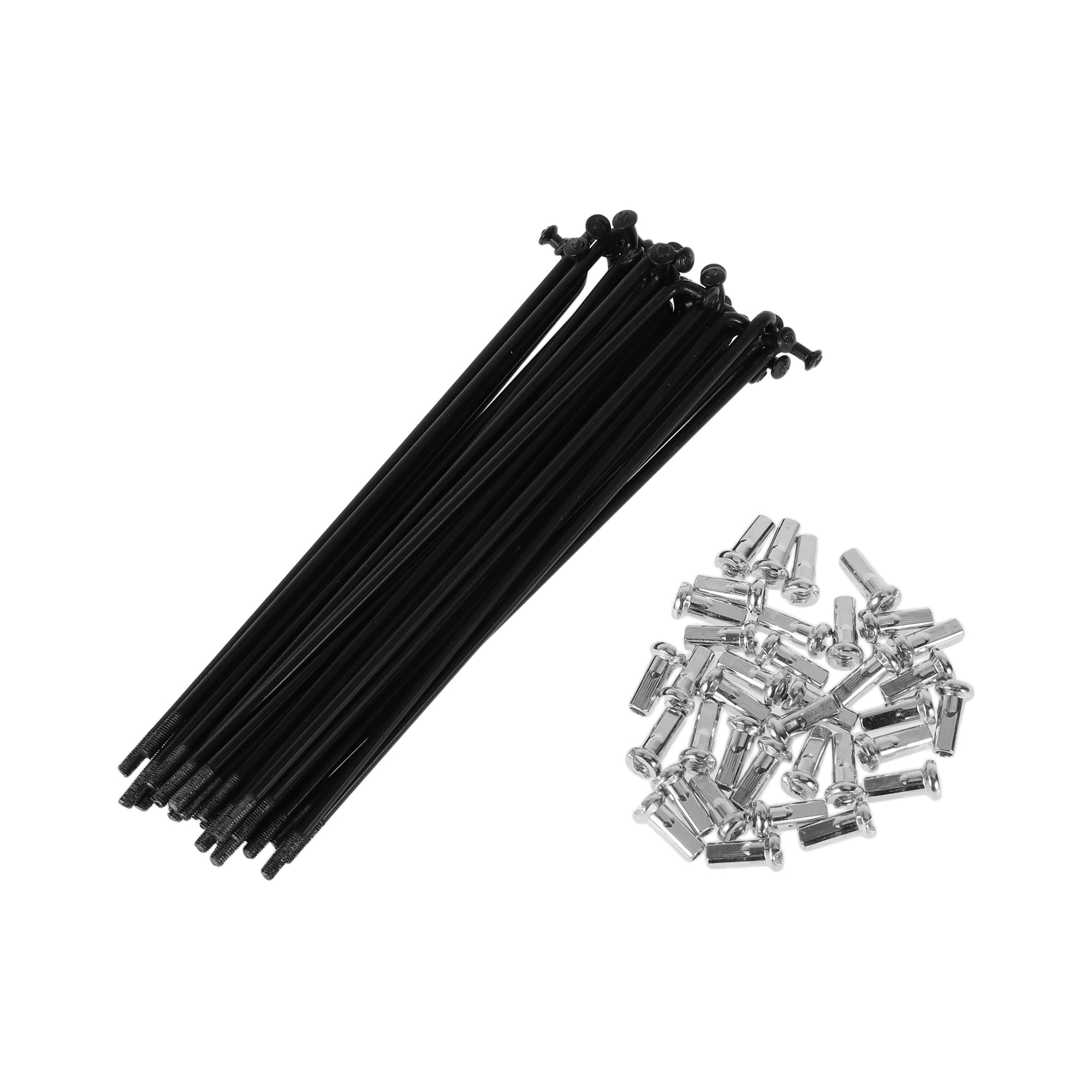 Unique Bargains 36 Set 12G Bicycle Spokes 12G Bike Wheel Spokes 45 Steel Black-131mm