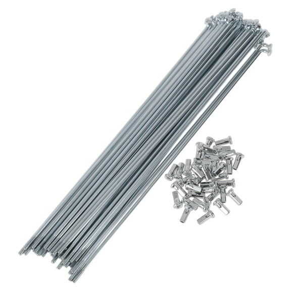 Unique Bargains 36 Set 12G Bicycle Spokes 209mm Bike Wheel Spokes 45 Steel Galvanized Silver Tone