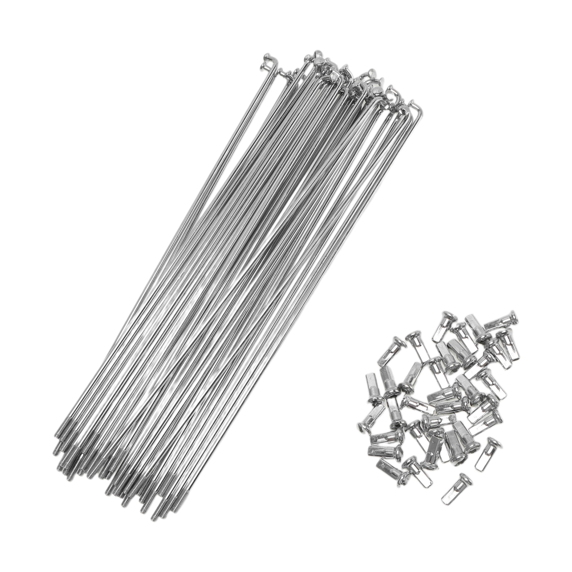 Unique Bargains 36Pcs 12G Bike Wheel Spokes 45 Steel Galvanized Silver 7.52"