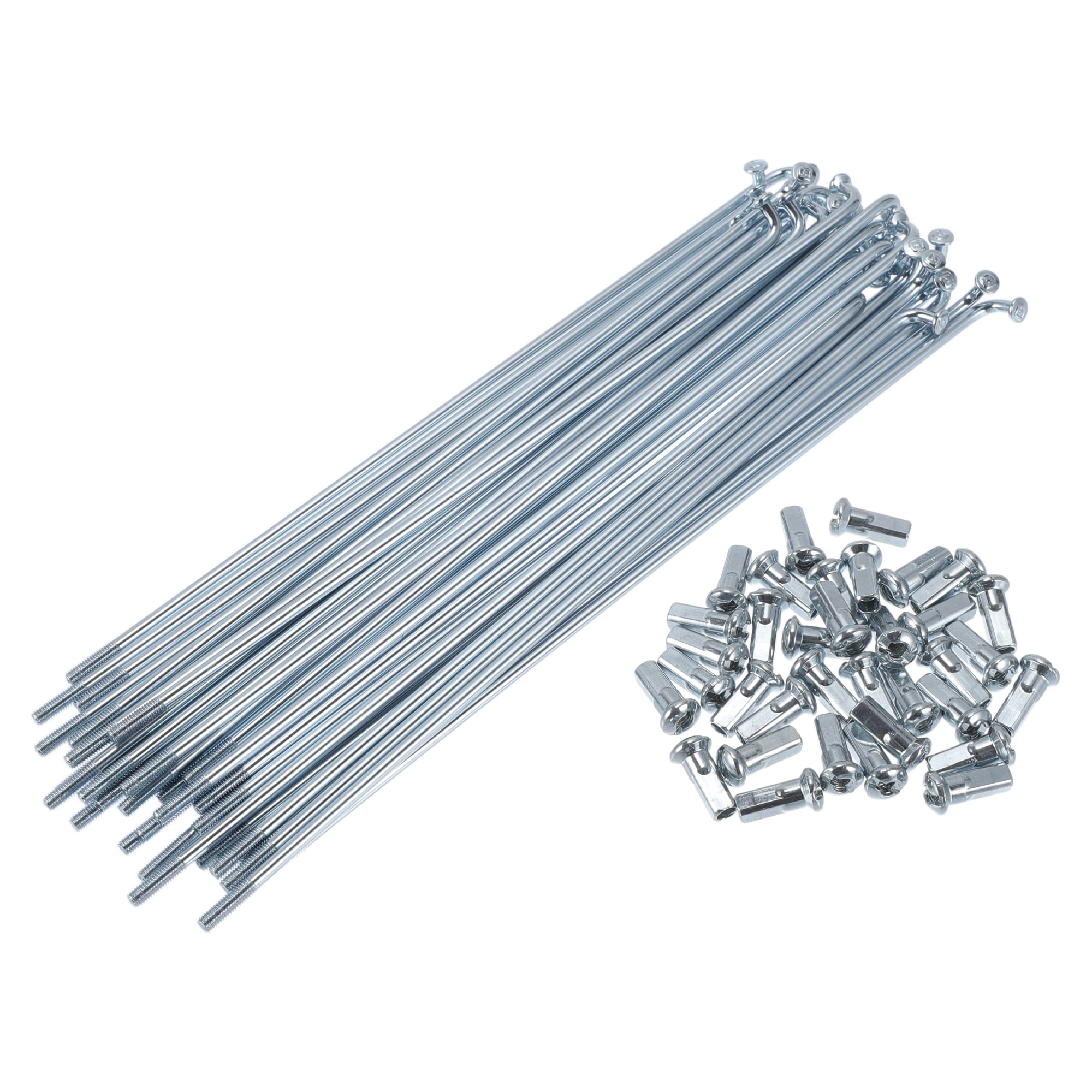 Unique Bargains 36Pcs 12G Carbon Steel Galvanized Silver Tone Nipples Silver Tone 6.3"