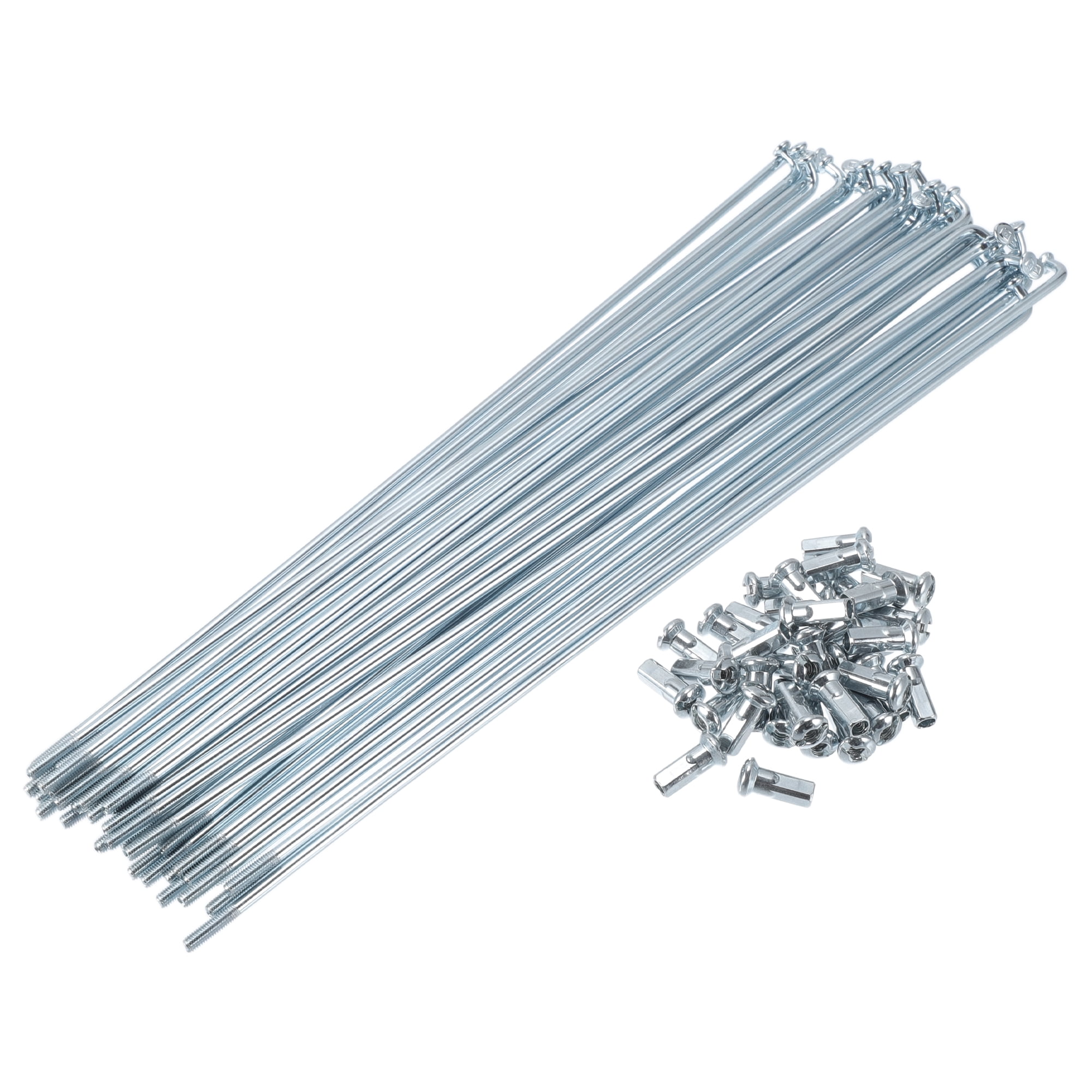Unique Bargains 36Pcs 12G Carbon Steel Galvanized Silver Tone Nipples Silver Tone 8.27"