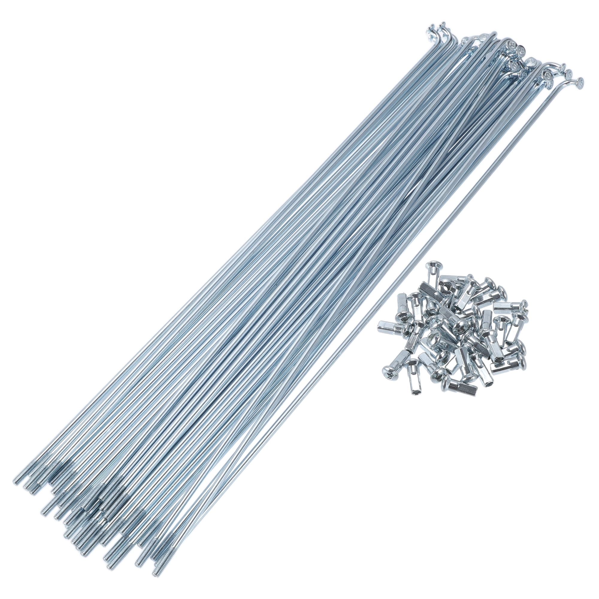 Unique Bargains 36Pcs 12G Carbon Steel Galvanized Silver Tone Nipples Silver Tone 9.45"