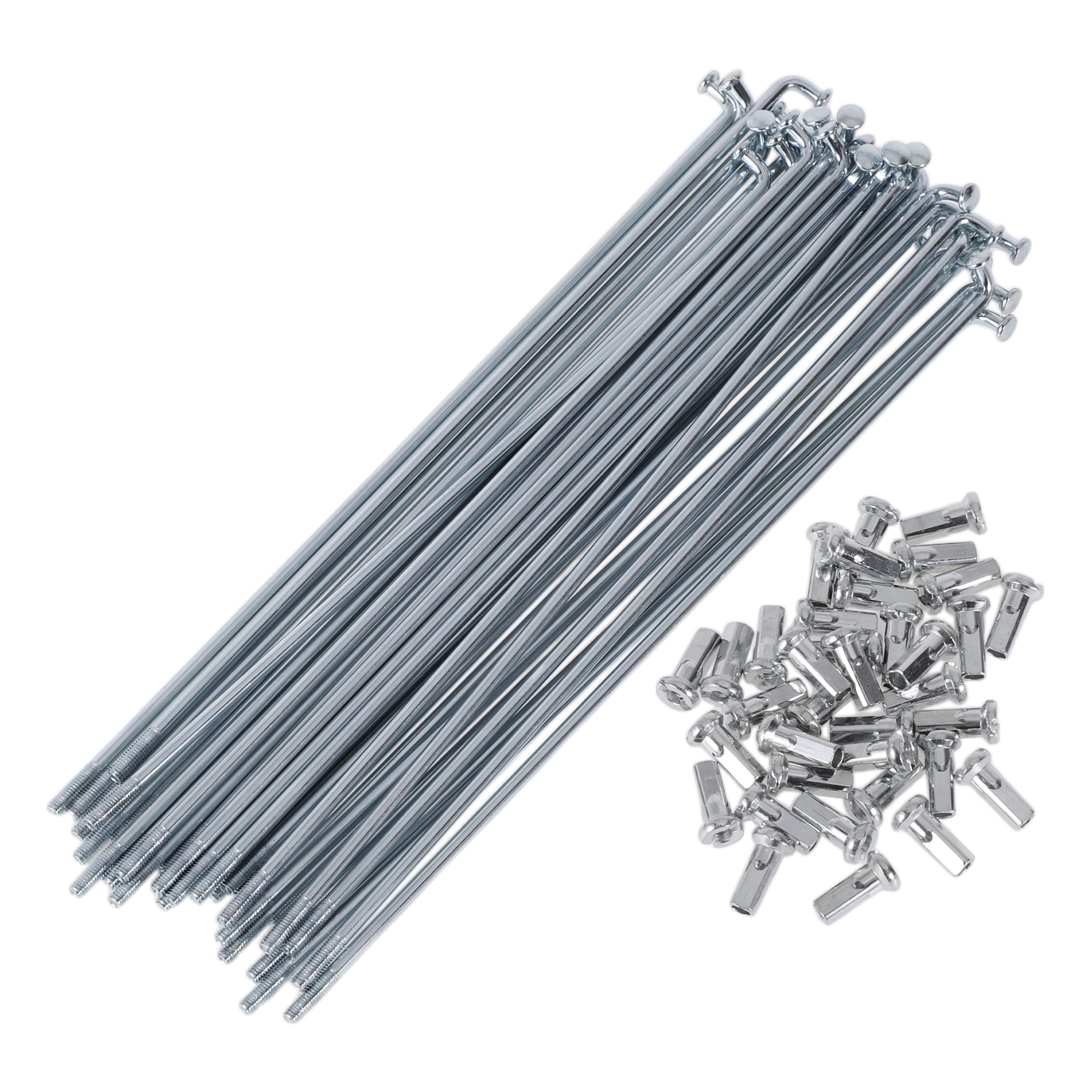 Unique Bargains 36Pcs 12G J Bend Bicycle Wheel Spokes 45 Steel Galvanized Silver 6.3"
